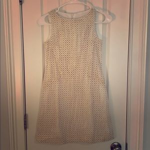 Girl’s Miss b formal dress. Cream with gold thread